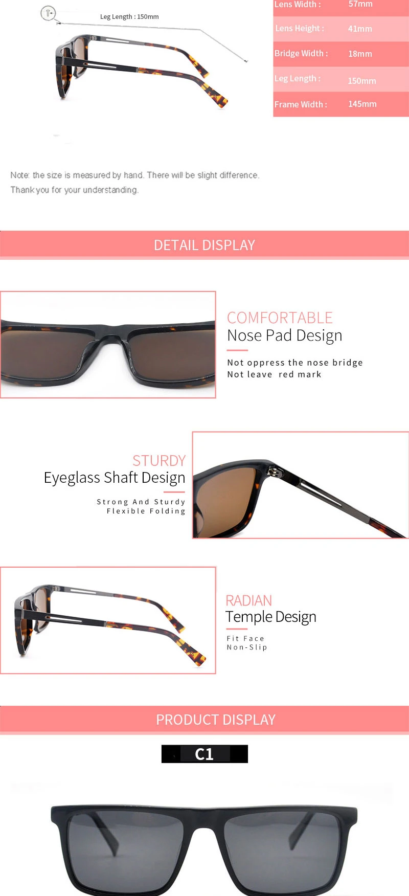 Higo Rectangle Sunglasses Models High Quality Acetate Polarized Lens for Men Style Fashion Models